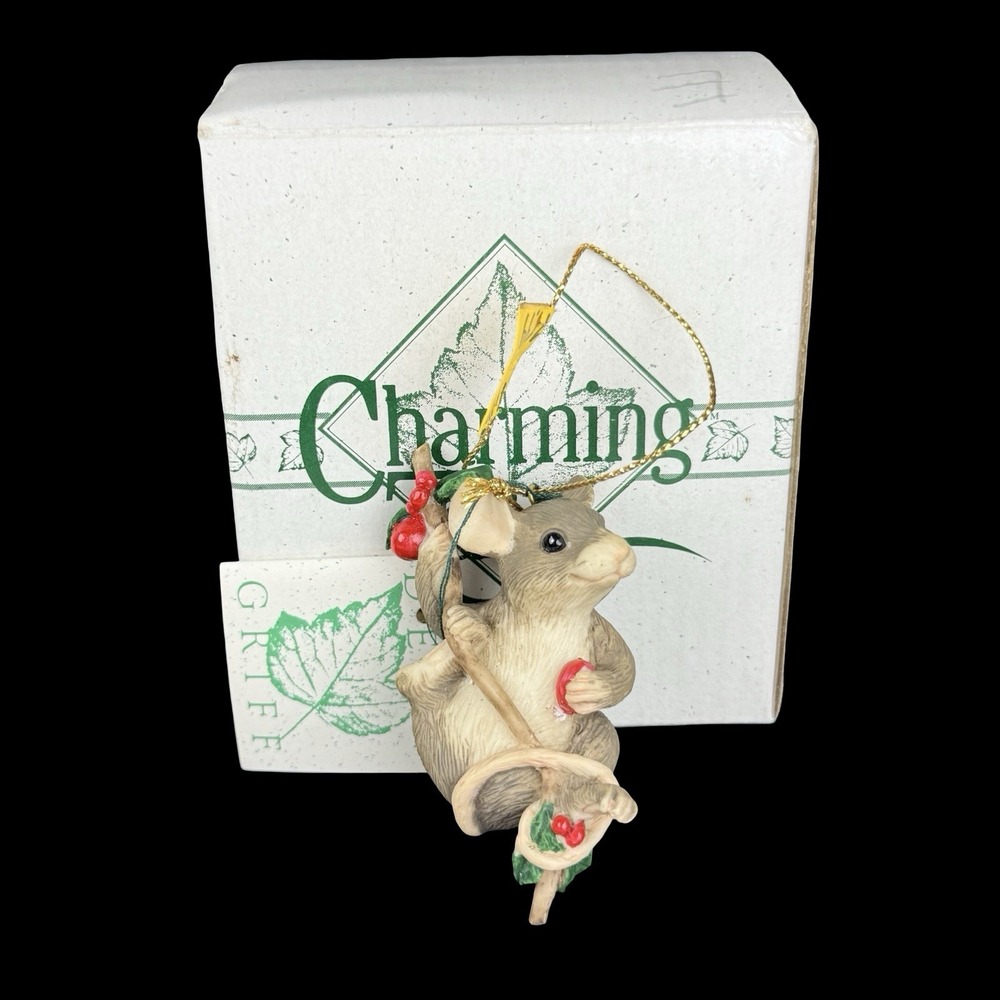 Silvestri Charming Tails Dean Griff Hang In There #87941 Christmas Ornament 1993